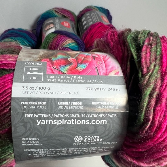 Yarn 4 Redheart Unforgettable Stained Glass yarn medium weight 270 ea colorful - Picture 9 of 12